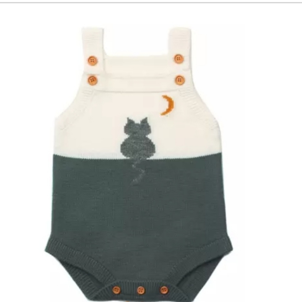 Under the Moon Cotton Knit Infant Romper